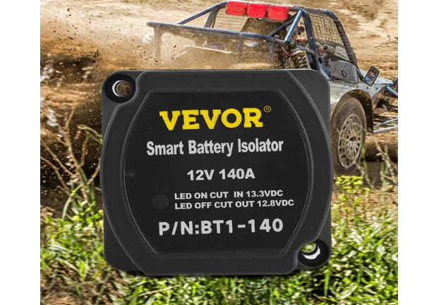 VEVOR 12V 140A Dual Battery Isolator Kit 6mtr for Auxiliary Battery Relay  System