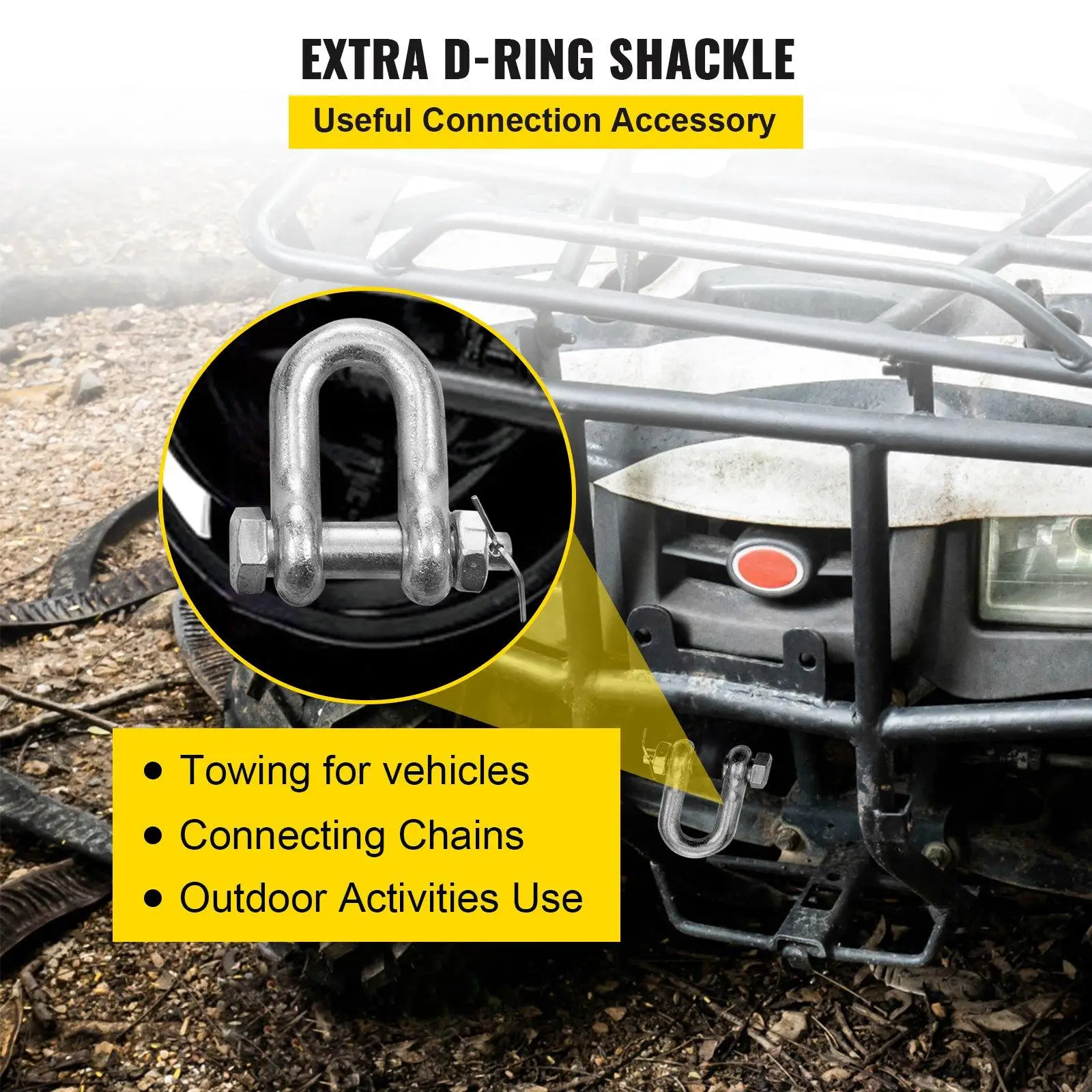 Extra D-ring shackle