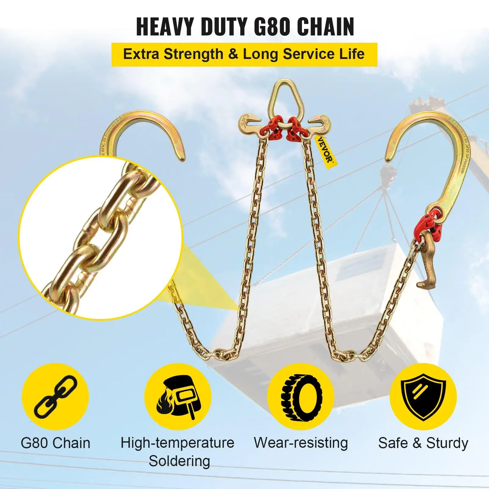 Heavy duty G80 chain