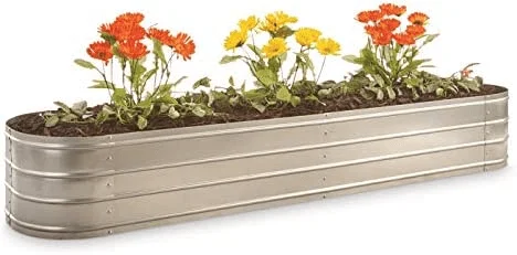 Gray Raised Garden Bed