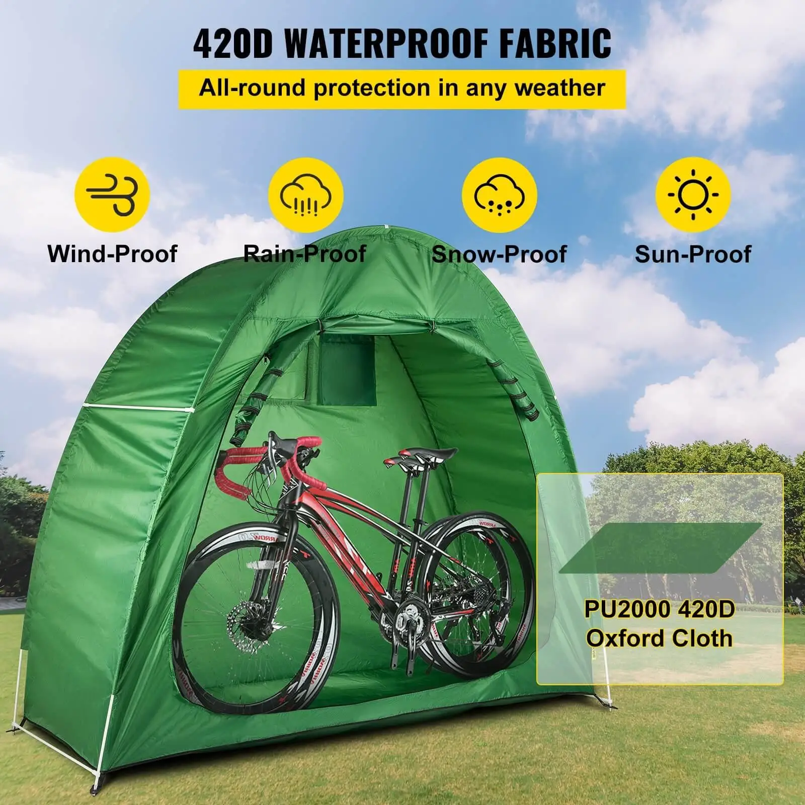 Outside storage outlet tents