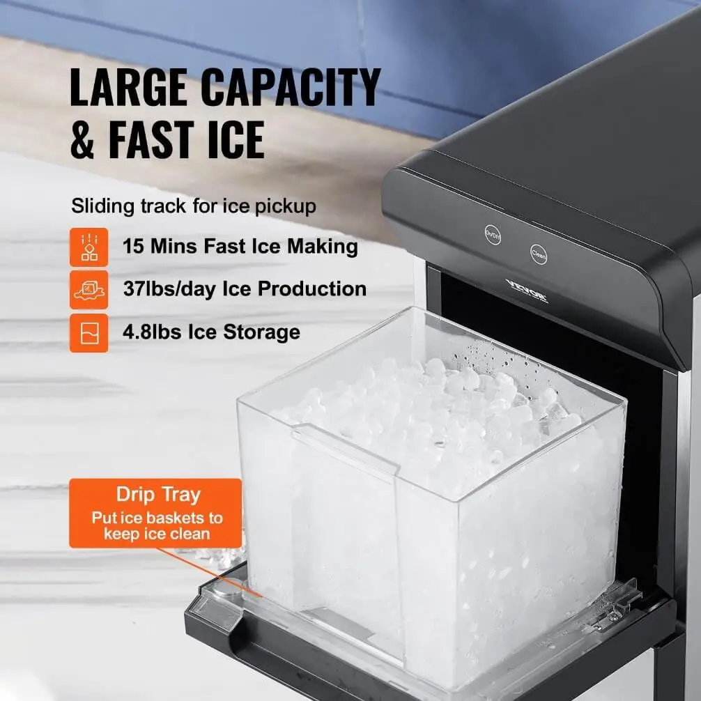 VEVOR 37lbs countertop ice maker