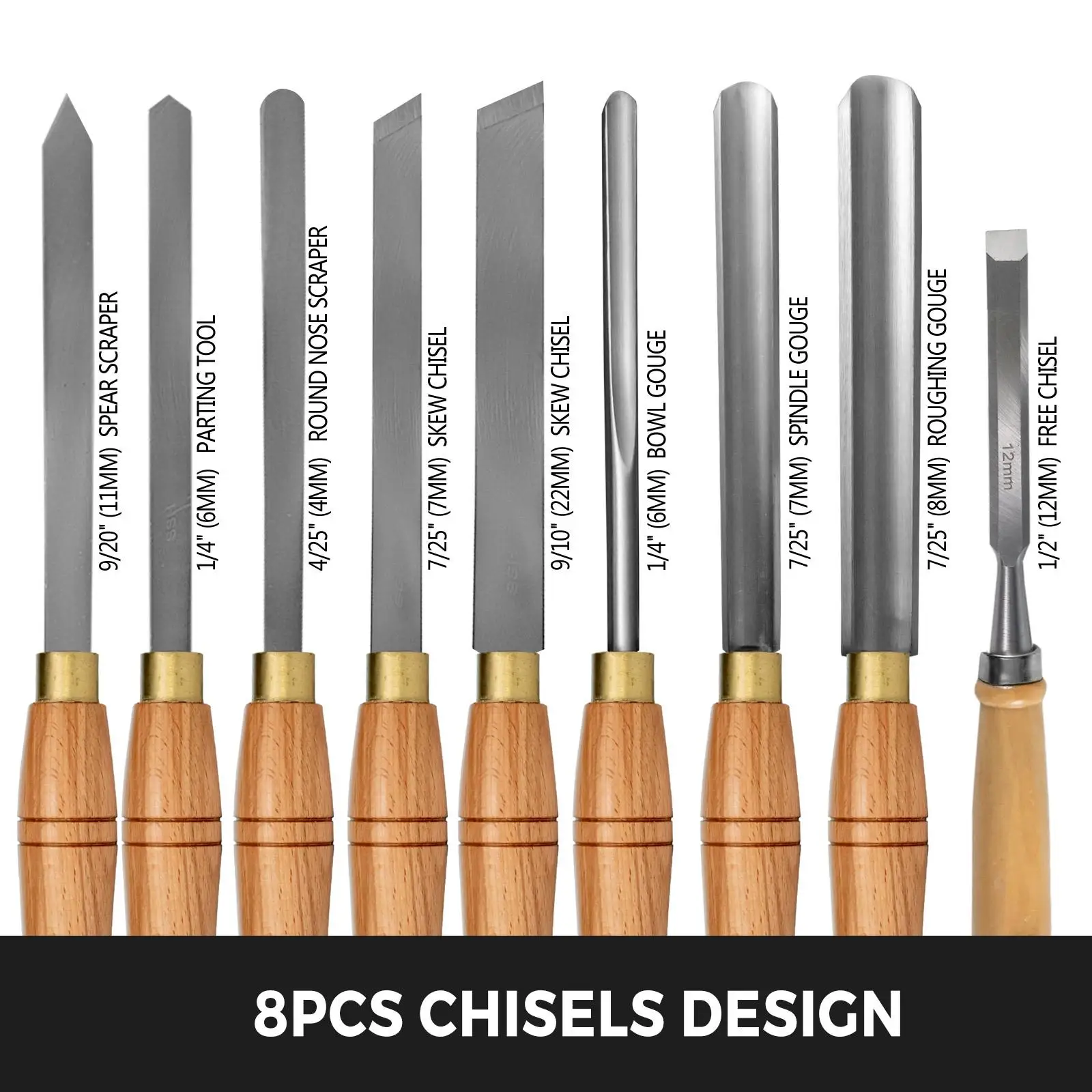 HSS Lathe Chisel Set For Wood Turning