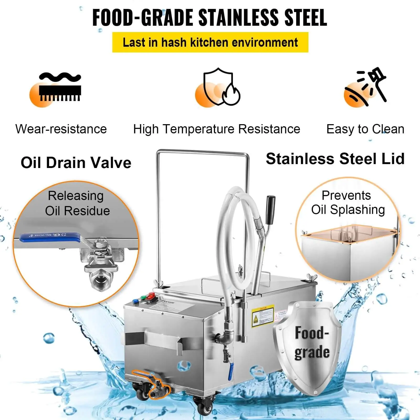 food-grade stainless steel construction