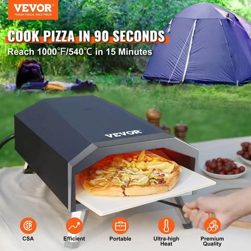 vevor outdoor gas-fired pizza oven