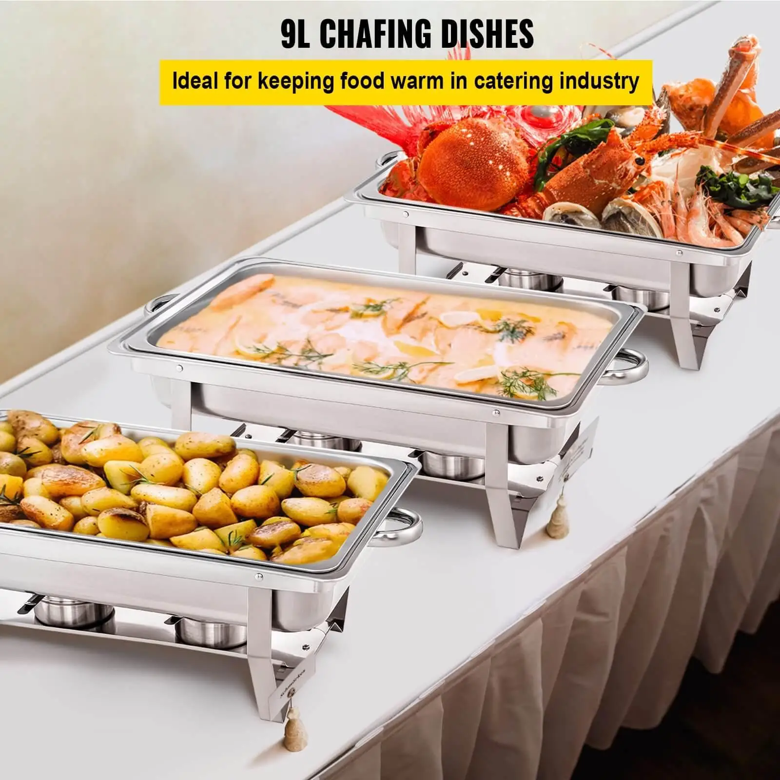 large-capacity VEVOR chafing dishes