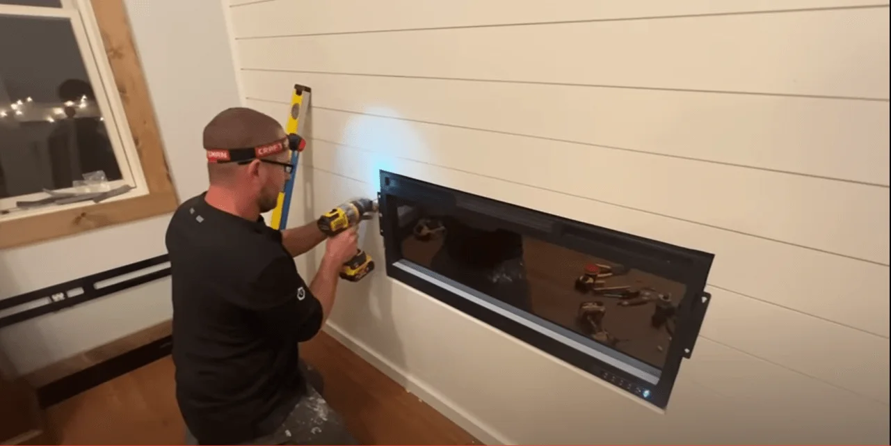 Install the electric fireplace unit