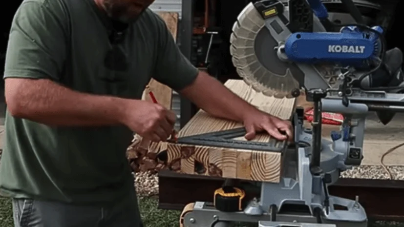 chop saw the wood