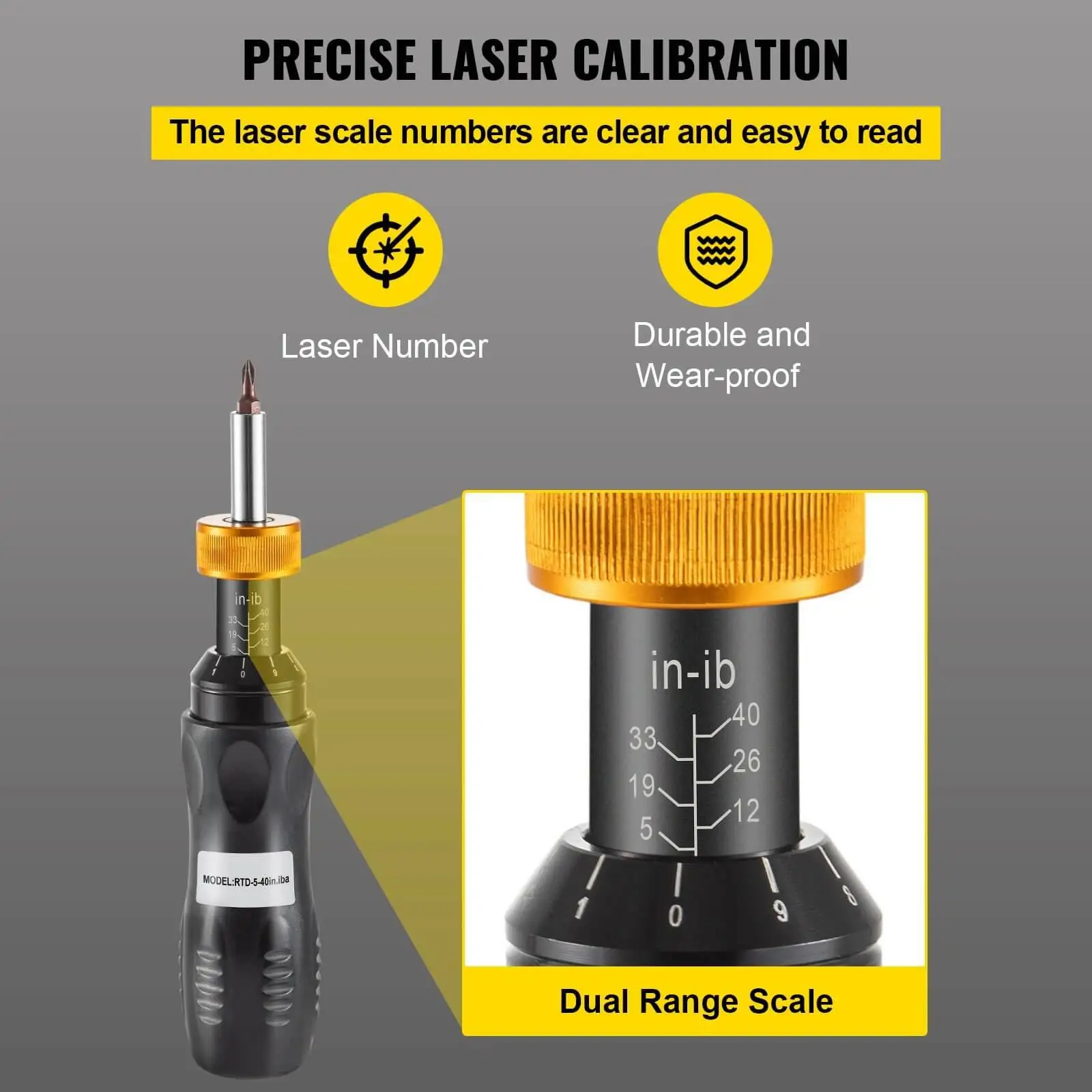 precise calibration on VEVOR inch pound torque screwdriver
