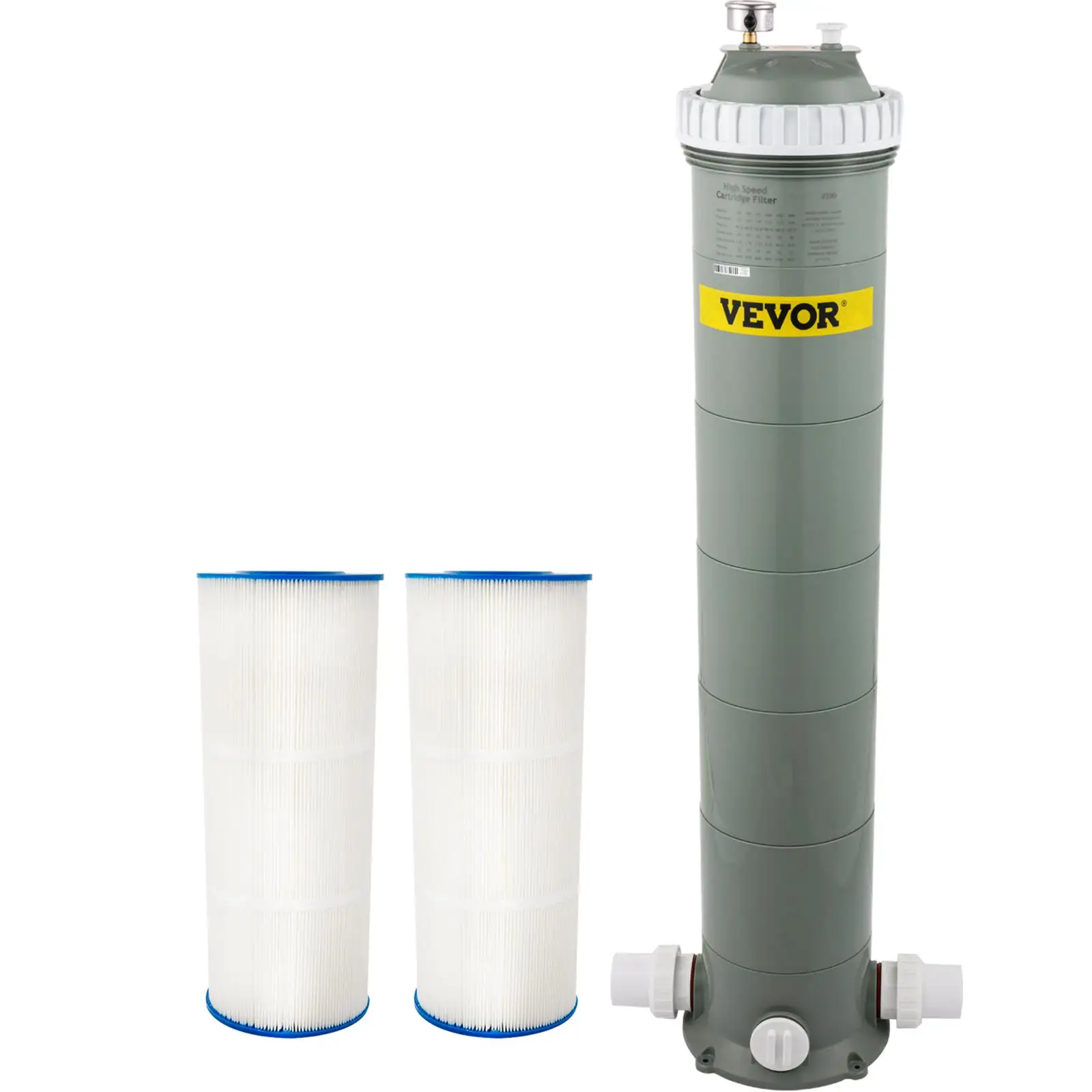 Above ground pool cartridge filter system