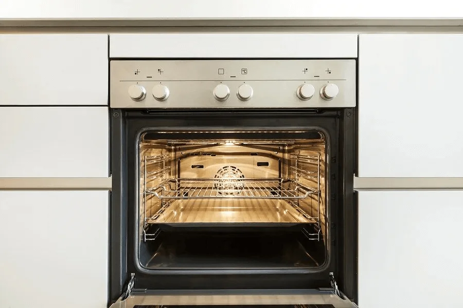 clean oven door and interior