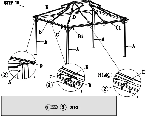 setting up gazebo canopy