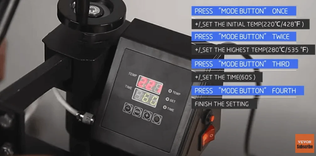 how to use VEVOR heat press