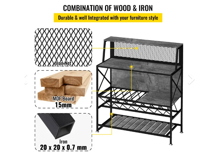 bar-table-with-wine-rack-materials