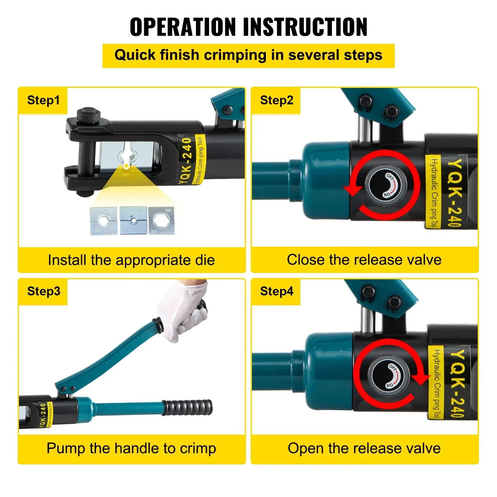 how hydraulic wire crimpers work