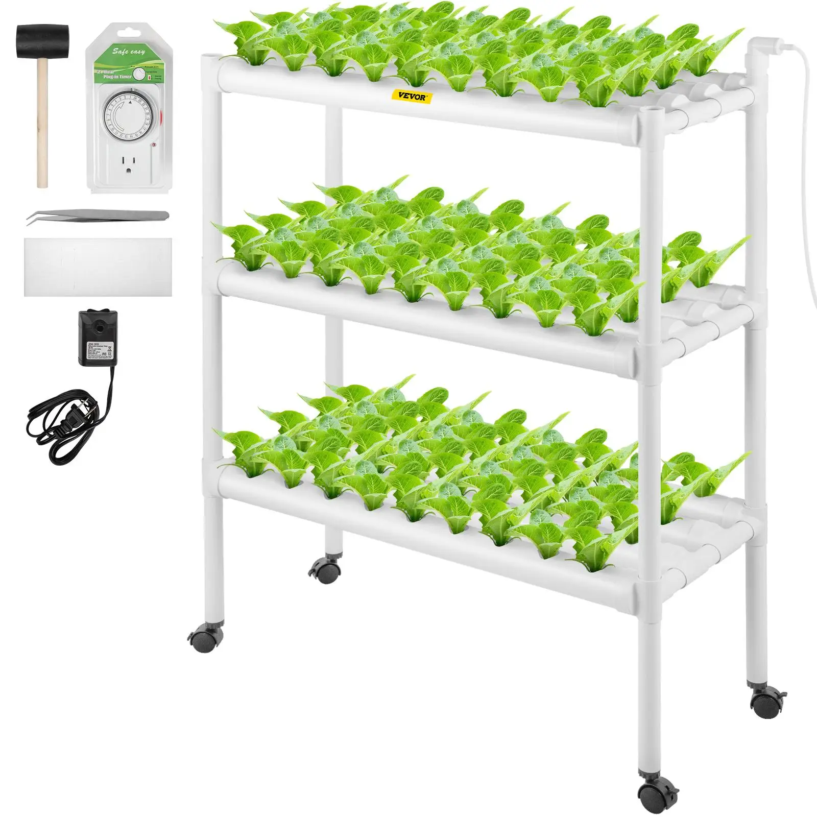 Indoor Garden 3 Layers 12 Pipes Hydroponic Grow Kit | Reviews + Guide -  VEVOR Blog, image size:1600x1600