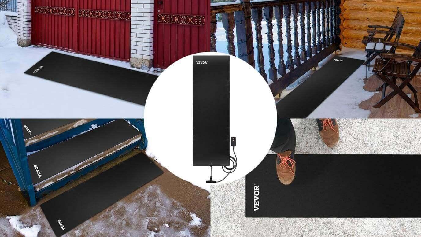 HeatTrak Heated Snow Melting Mats - Heated Outdoor Mats for Walkways -  Electric Snow Melting Mats for Decks and Sidewalks - Trusted No-Slip Snow  and