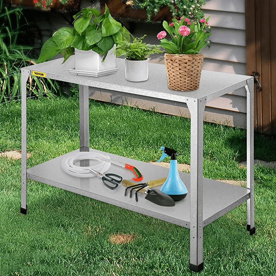 Metal potting bench