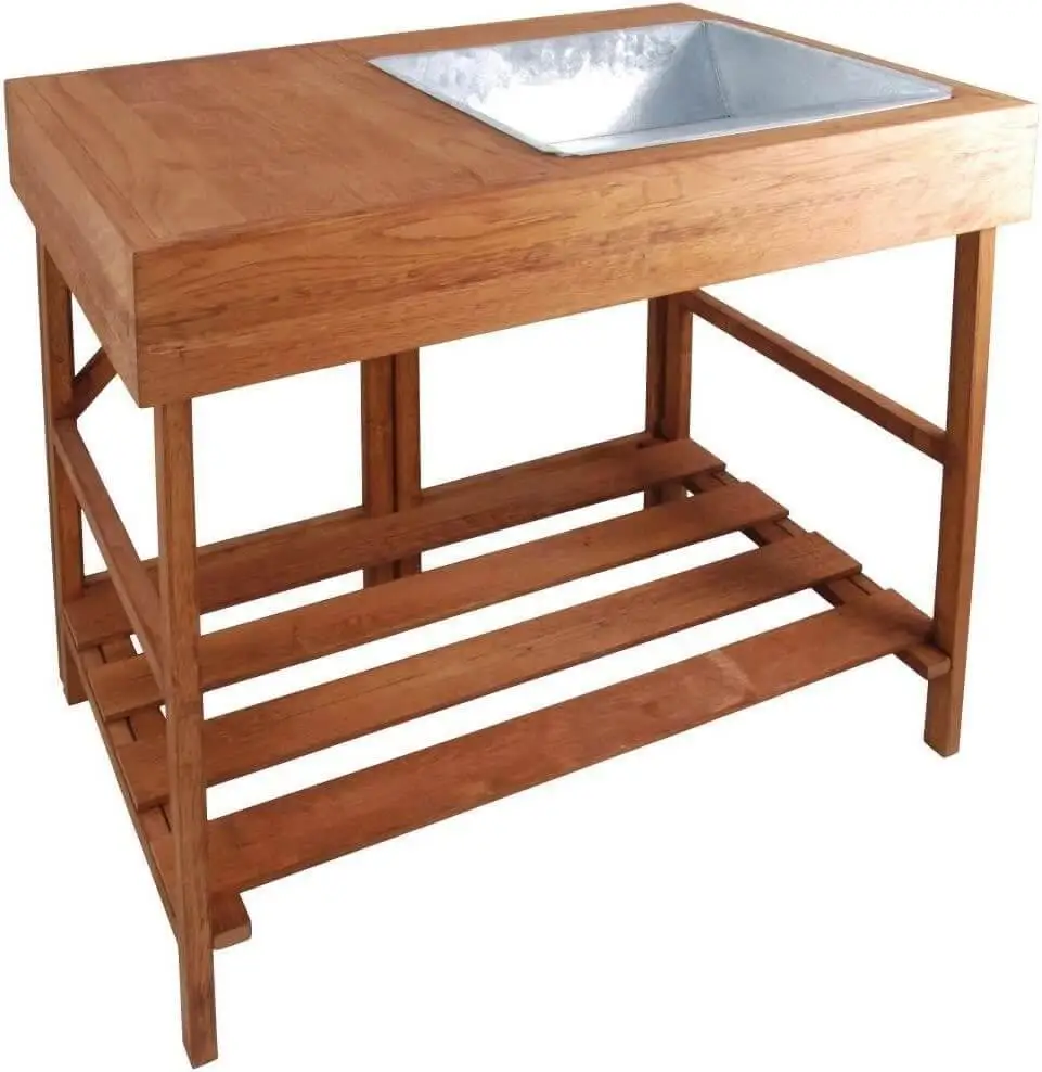 Metal potting bench