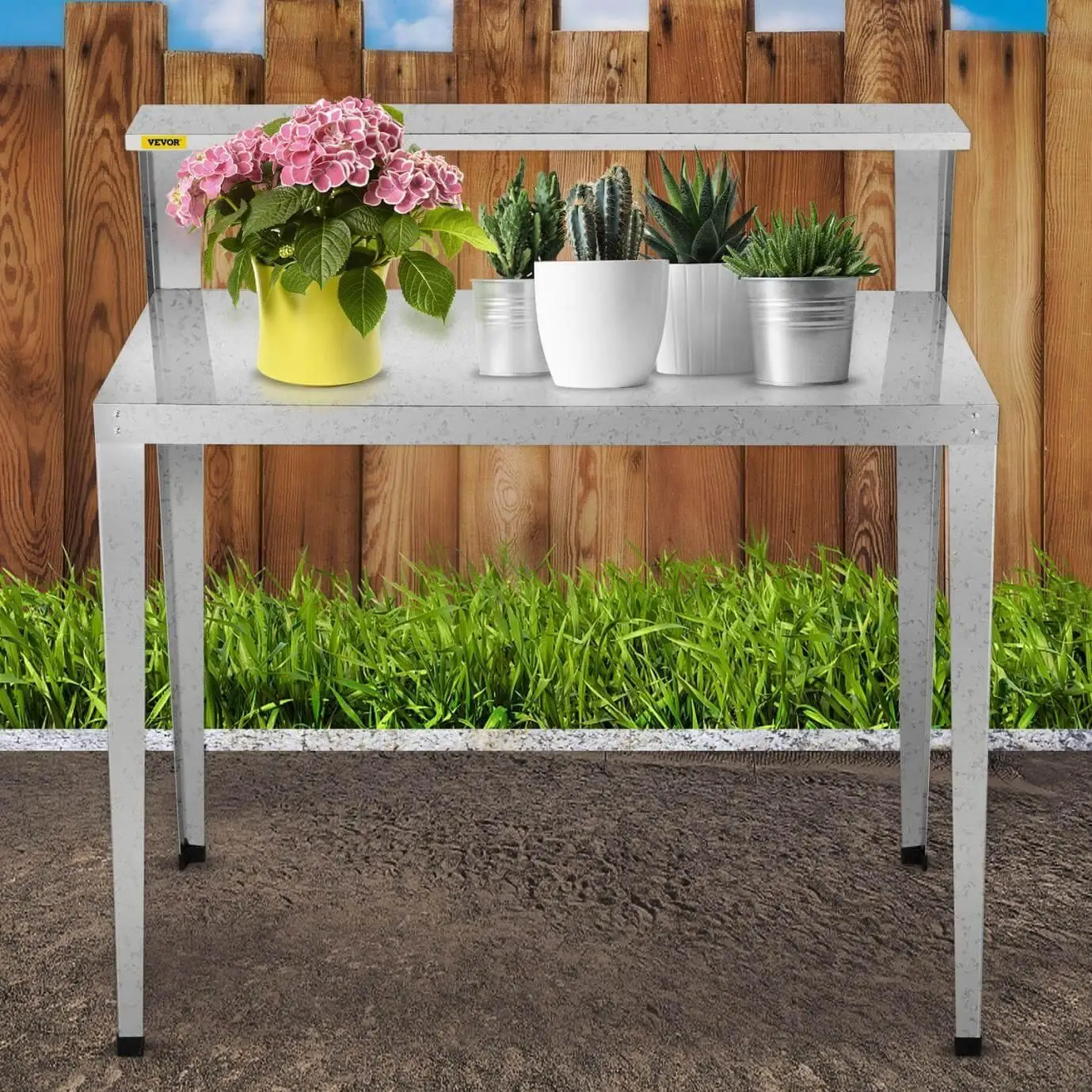 Metal potting bench