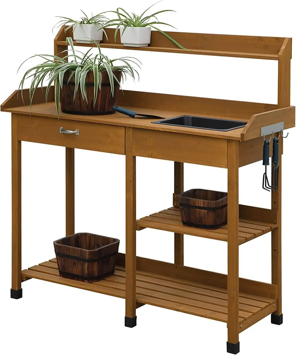 Metal potting bench