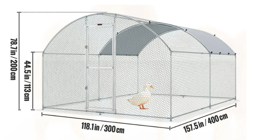 vevor-metal-chicken-coop-dimensions