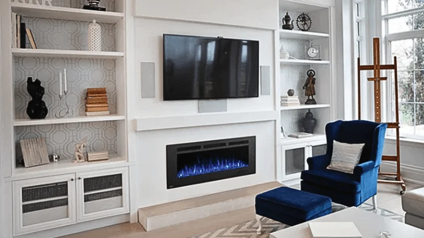 modern fireplace tv wall design idea