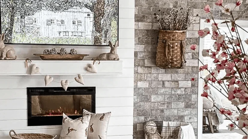 electric fireplace ideas with tv above