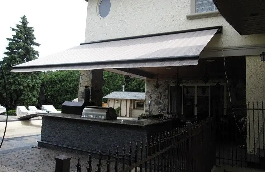 Retractable Awnings outdoor grill station roofs