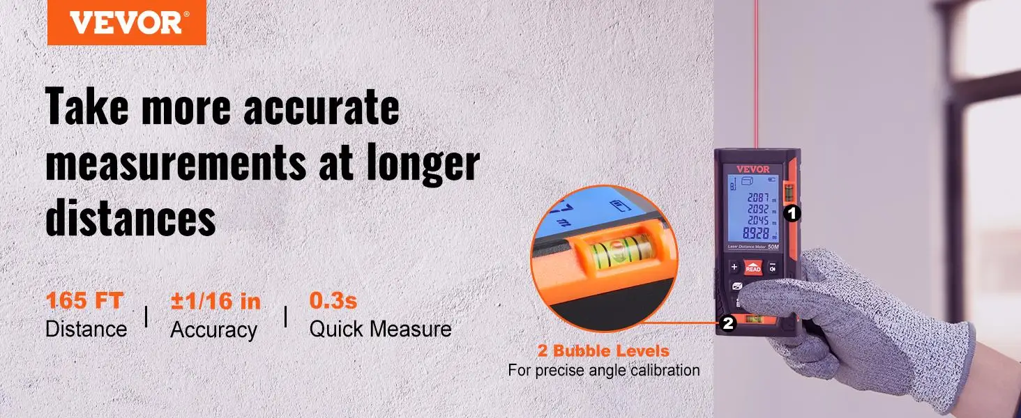 VEVOR Measuring Laser Tool's Range and Accuracy