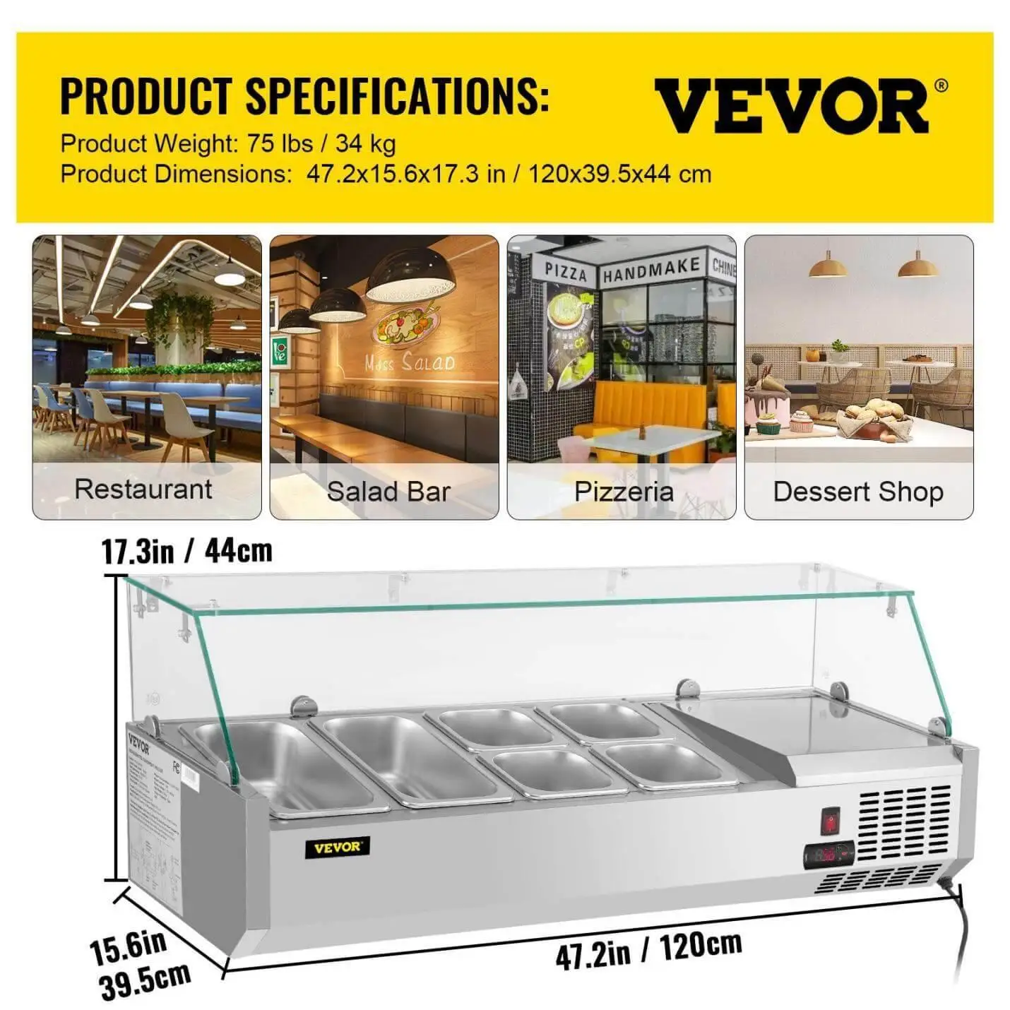 VEVOR countertop food prep station