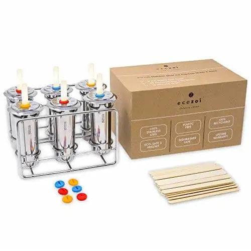 3. Ecozoi Round stainless-steel popsicle molds and racks