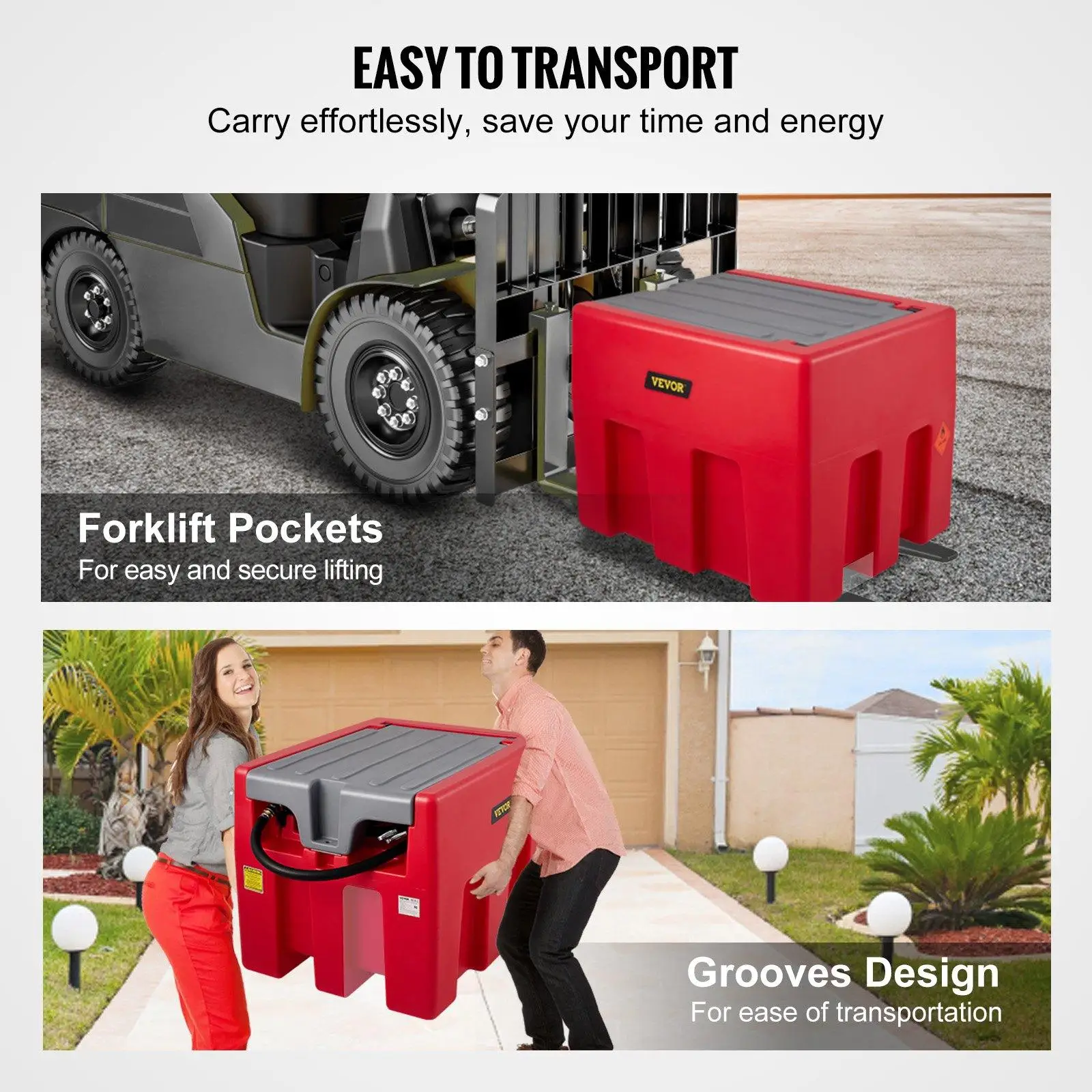 7 / 13 VEVOR Portable Diesel Tank for Easy Fuel Transportation