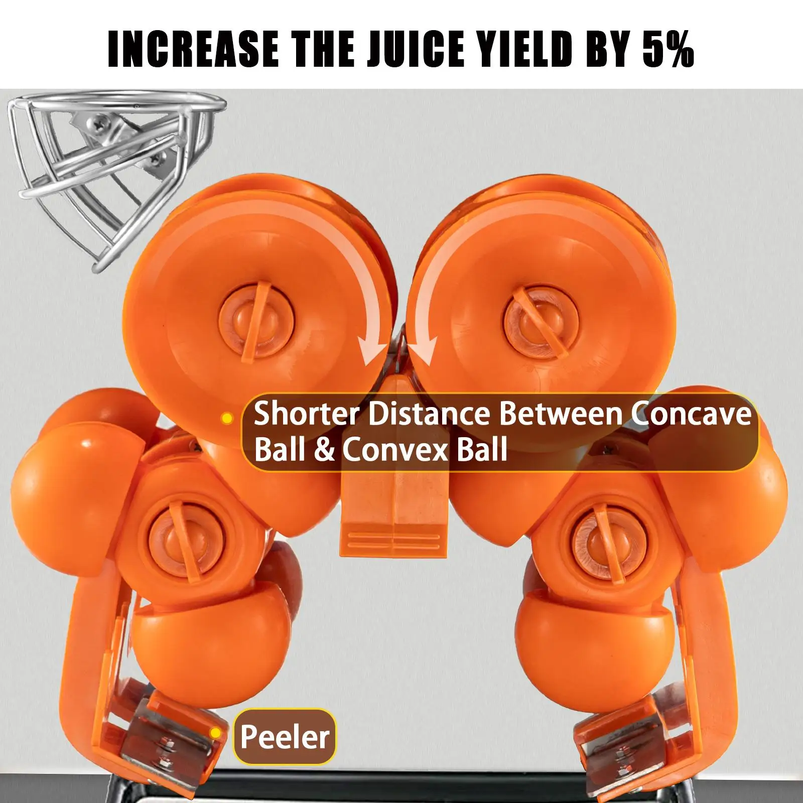 Commercial orange juicer machine