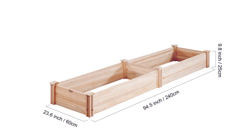 VEVOR wooden garden bed dimensions