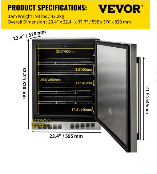 vevor-outdoor-fridge-specs