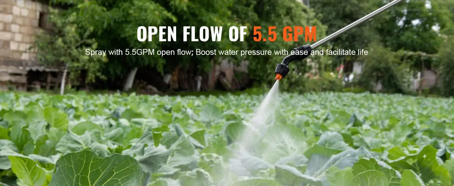 Flow rate of VEVOR Water Pressure Pump