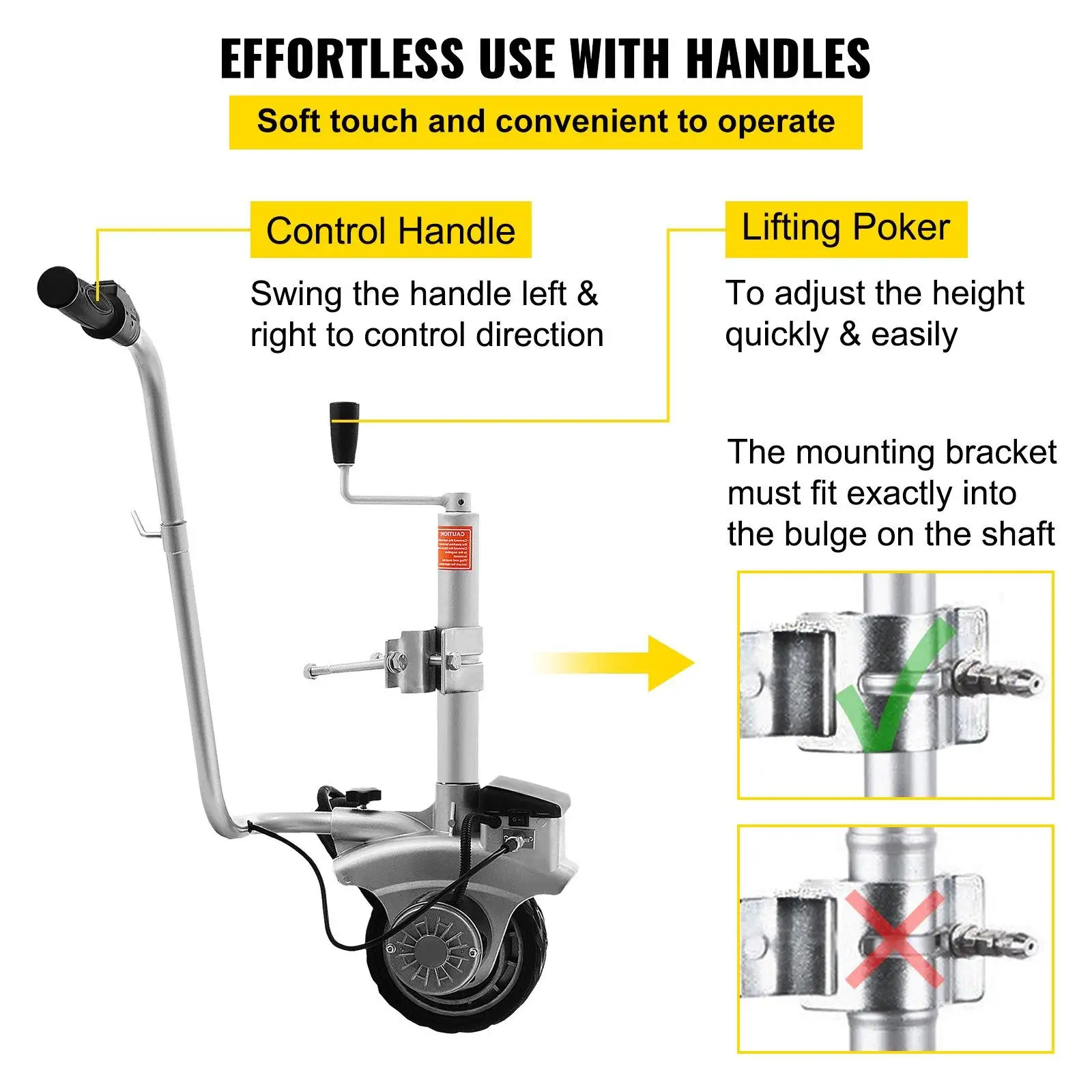 Control handle and lifting poker
