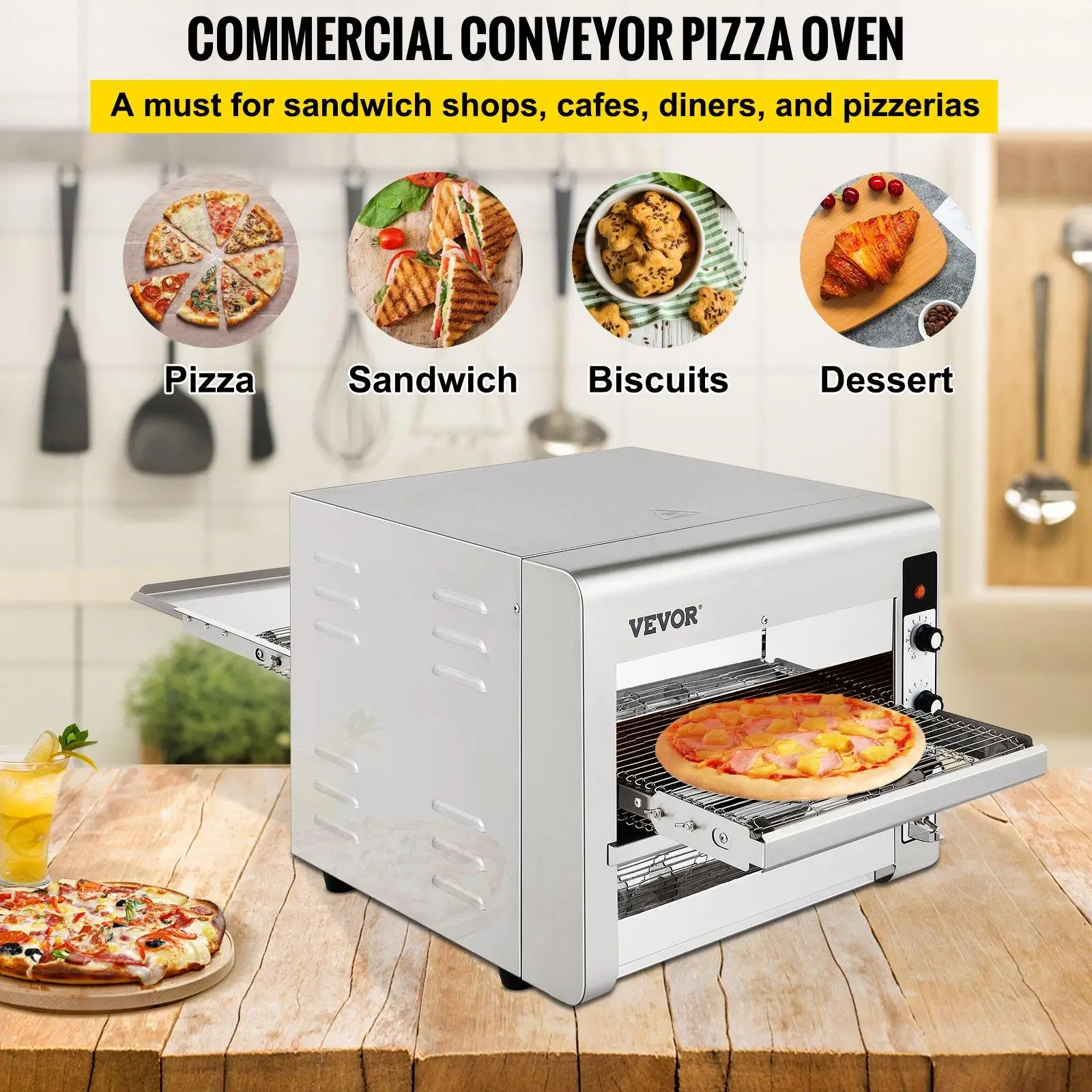 Conveyor commercial pizza oven