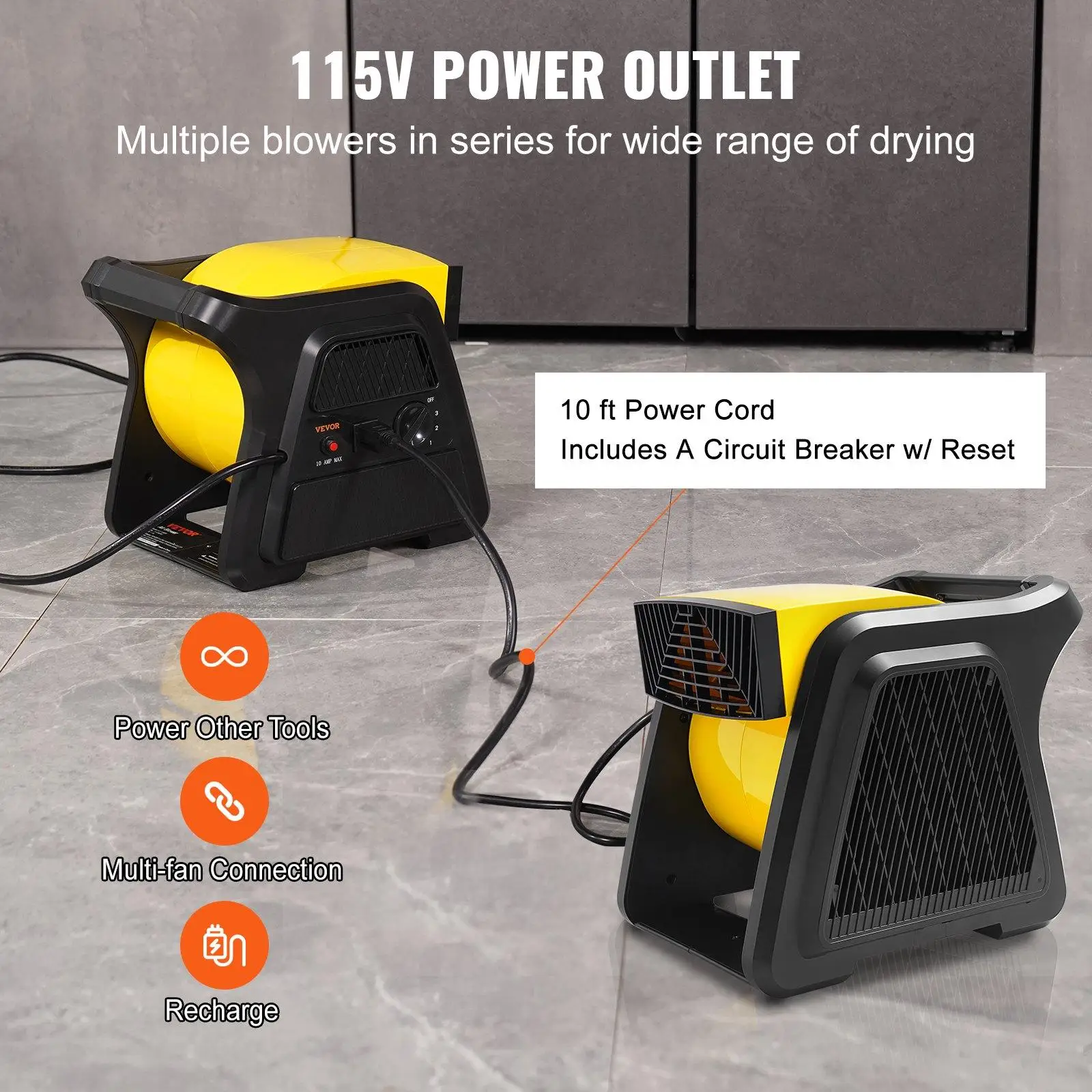 pivoting utility blower fan