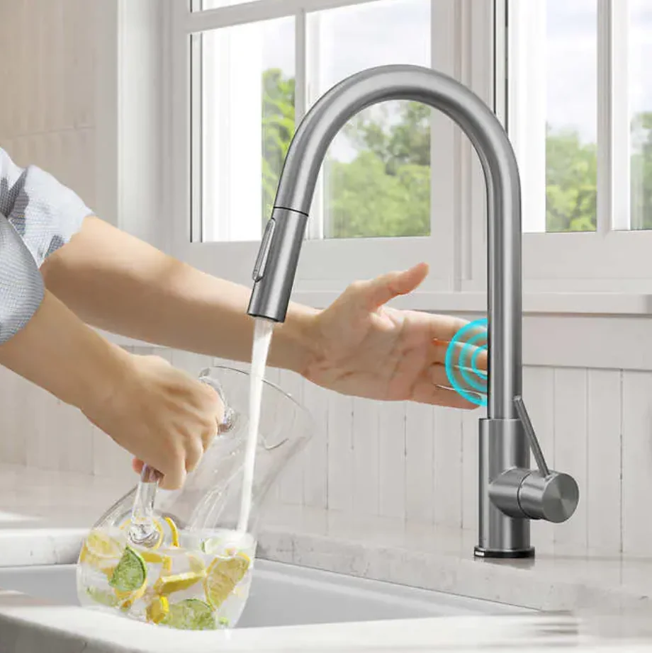 commercial kitchen sink faucet with sprayer