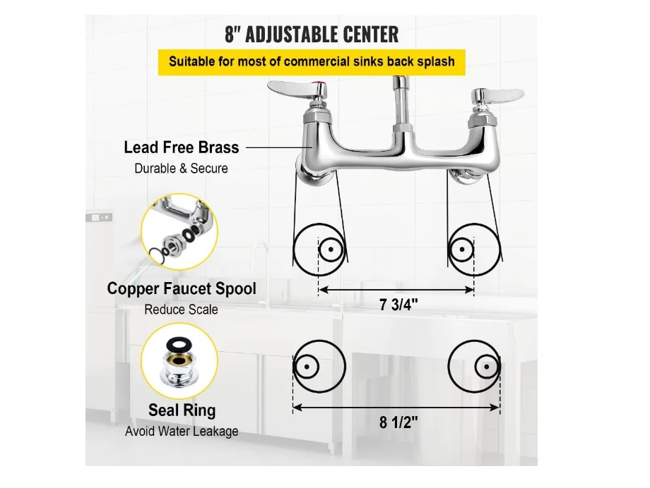 Top 5 commercial kitchen sink faucets with sprayer VEVOR Blog