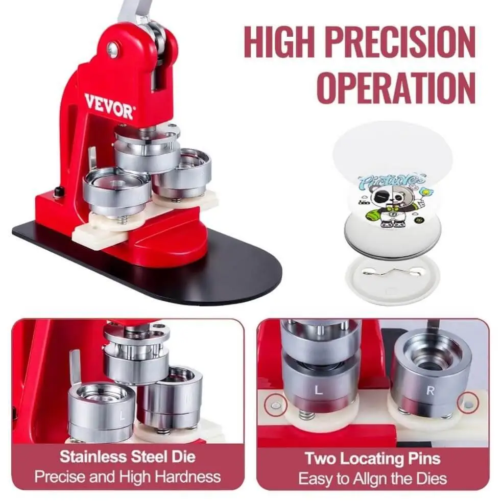VEVOR Button Maker for Smooth Operation and Firm Crimping
