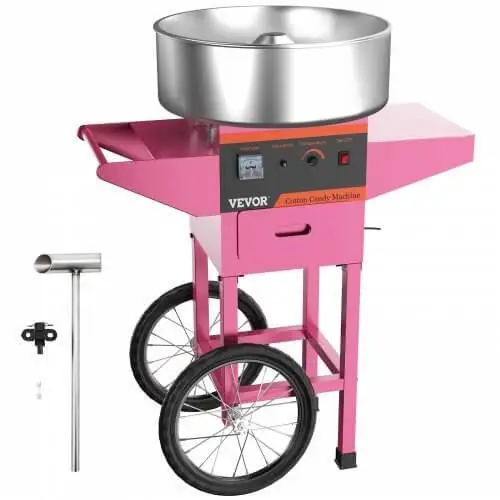 1000W VEVOR cotton candy machine with cart