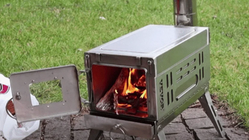 Diy tent wood outlet stove