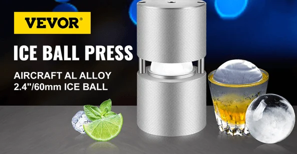  AMBER ICE BALL PRESS For Perfect Cocktails. PREMIUN