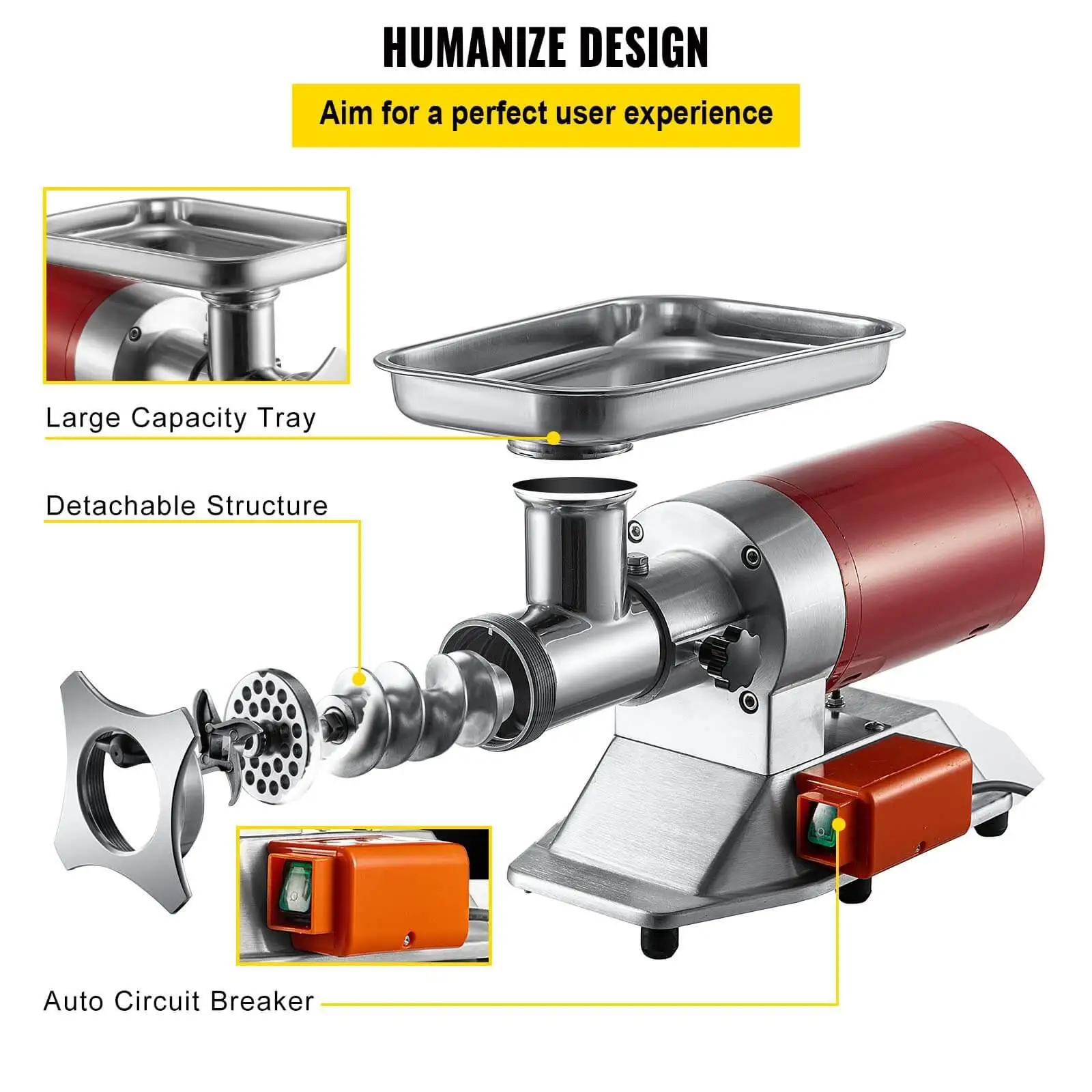 Part 45 Circuit Breaker For Commercial Electric Meat Grinder 1 HP