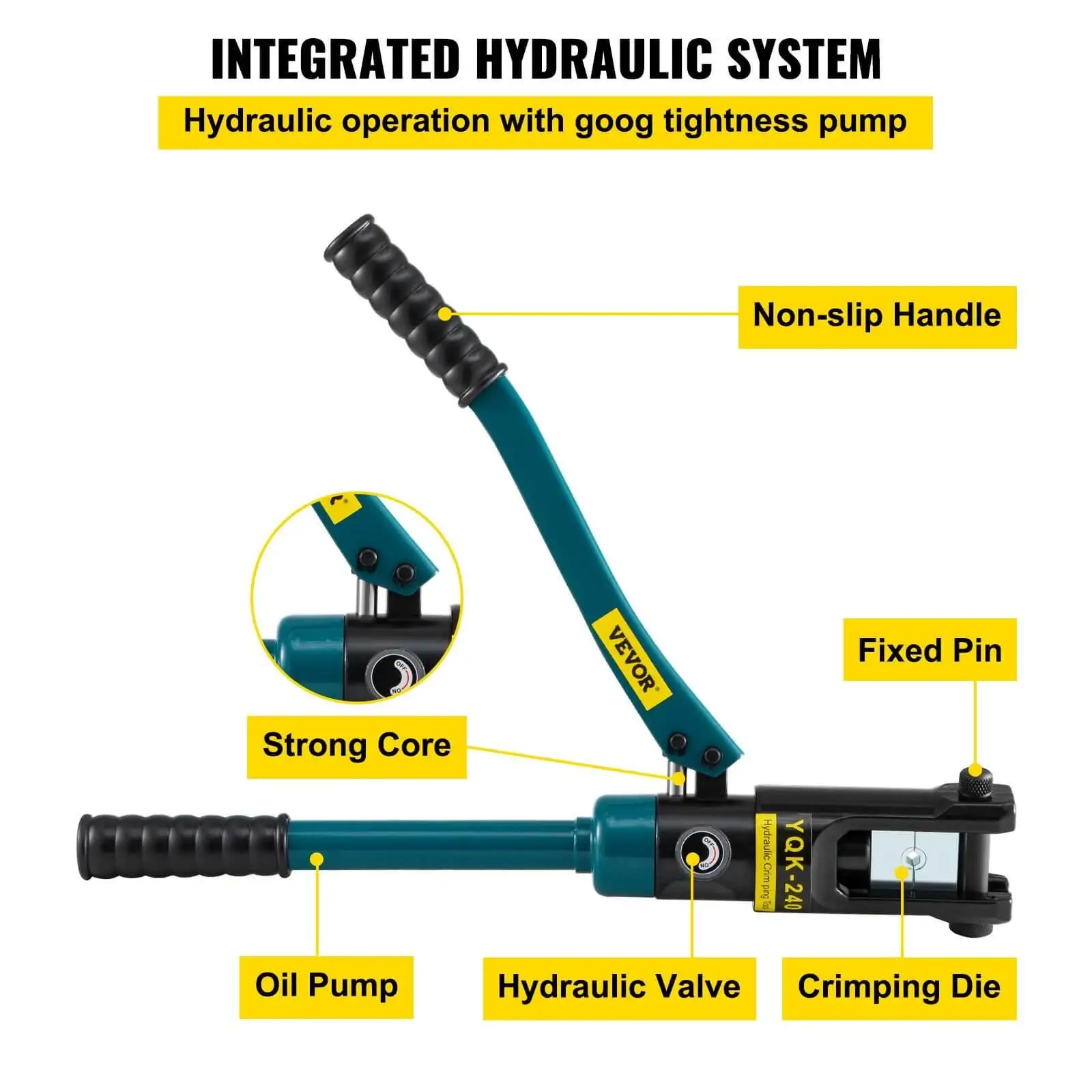 VEVOR Hydraulic Wire Crimper