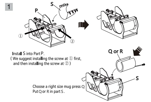 assembly and uses of the-mug press