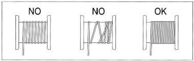 Ensure the steel cable is correctly winded around the steel reel